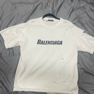 Balenciaga ripped t shirt distresses design